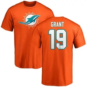 Men's Jakeem Grant Miami Dolphins Name & Number Logo T-Shirt - Orange
