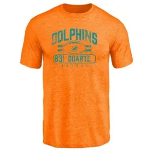Men's Thomas Duarte Miami Dolphins Flanker Tri-Blend T-Shirt - Orange