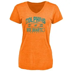 Women's Thomas Duarte Miami Dolphins Flanker Tri-Blend T-Shirt - Orange